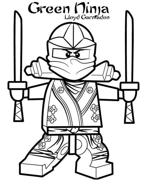 Lloyd Garmadon Ninjago Green Ninja Coloring Page Download & Print