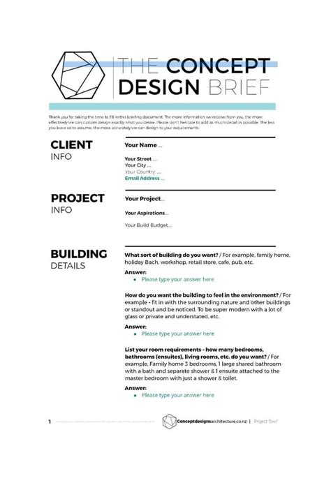 50 Useful Design Brief Templates Free Creative Brief Design
