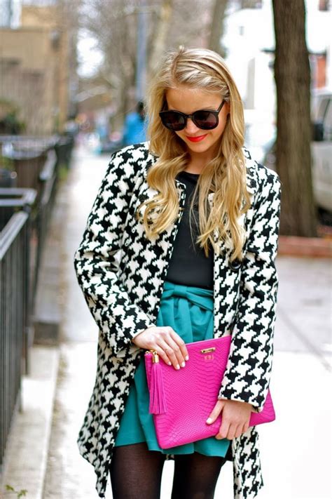 Ways To Wear Houndstooth Fashion Colorful Fashion Style