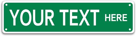 Custom Metal Street Signs Personalized Tin Road Sign Make Your Own Sign