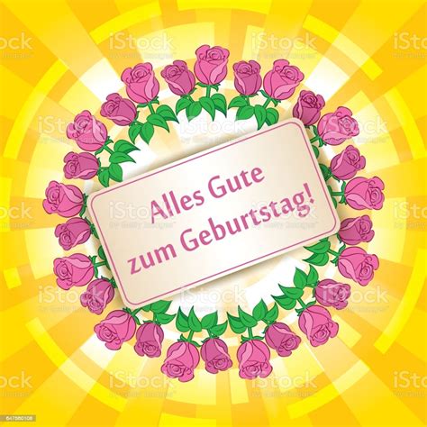 Alles gute zum geburtstag ist der absolute klassiker unter den geburtstagsgrüßen. Alles Gute Zum Geburtstag Happy Birthday Yellow Background ...