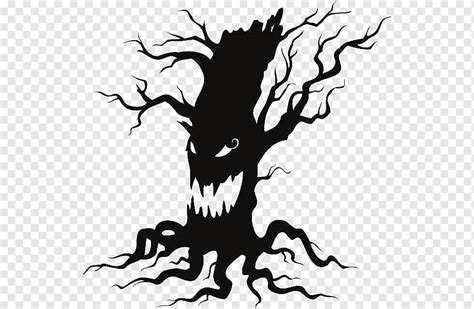 Ilustrasi Pohon Rakasa Hitam The Halloween Tree Wall Decal Halloween