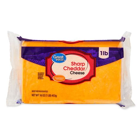 Great Value Sharp Cheddar Cheese 16 Oz