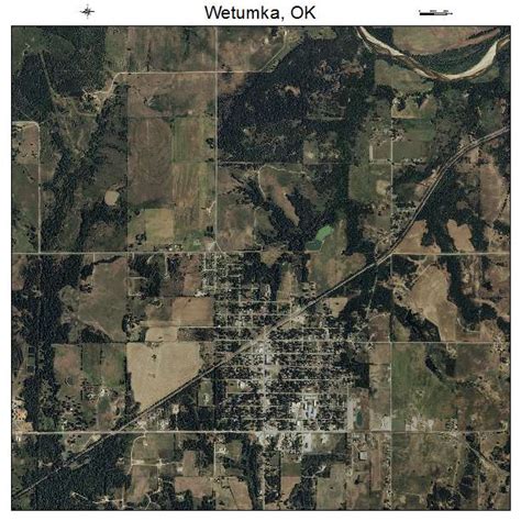 Aerial Photography Map Of Wetumka Ok Oklahoma