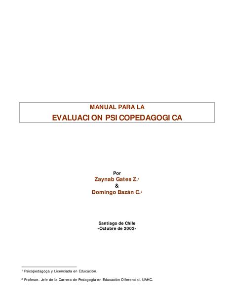 Calaméo Gp Zaynab Gates Manual De Evaluacion Psicopedagogica