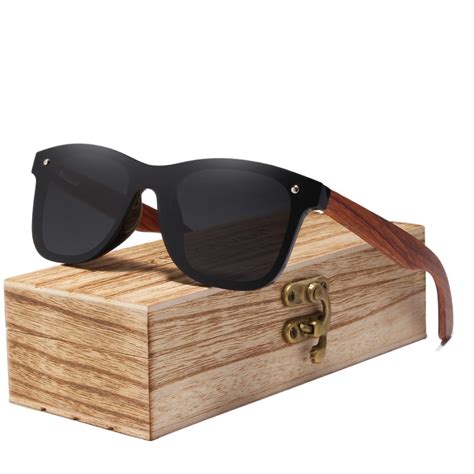 men s wooden frame rimless polarized sunglasses american nomad outfitters