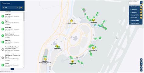 Terminals Maps Ewr Newark Liberty International Airport