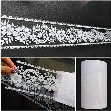 Wallpaper Border Stick And Peel Transparent Floral Lace Wallpaper