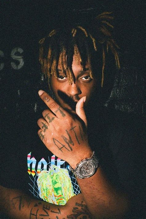 Juice Wrld Anti Hand Tat Poster In 2022 Hand Tats Juice Rapper Juice