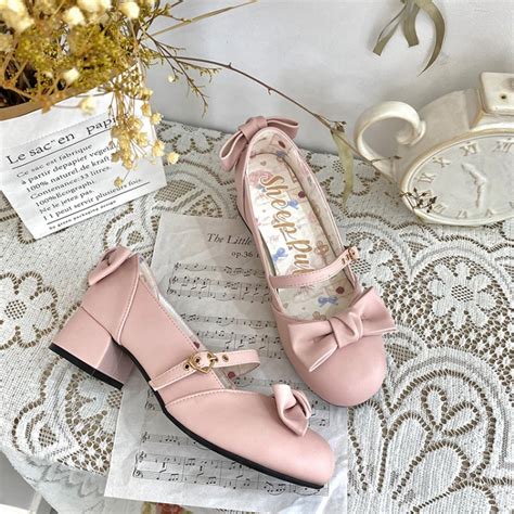 Bow At Top Pink Elegant Mary Janes Lolita Shoes