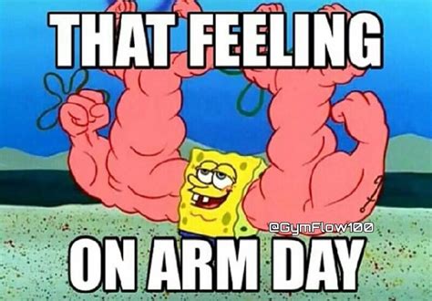Pin By Limelighter On Gym Rat Humor Spongebob Spongebob Memes Arm Day
