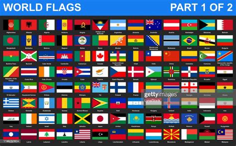 World Flags In Alphabetical Order Part 1 Of 2 High Res Vector Graphic