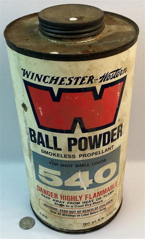 Lot Vintage Metal Winchester Gunpowder 540 Powder Empty Advertising