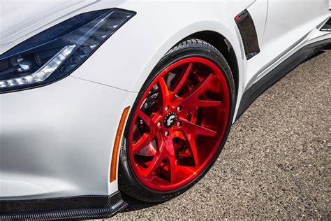 Pics Forgiatos 800 Hp Widebody Corvette Z06 With Custom Red Wheels