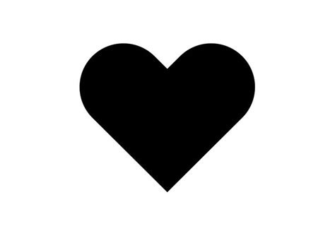 Simple Black Heart Vector Icon Heart Icons Black Heart Heart