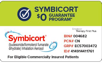 Get symbicort coupon card by print, email or text and save up to 75% off symbicort at the pharmacy. SYMBICORT Savings Card Coupon | Prescription savings, Copd treatment, Inhaler