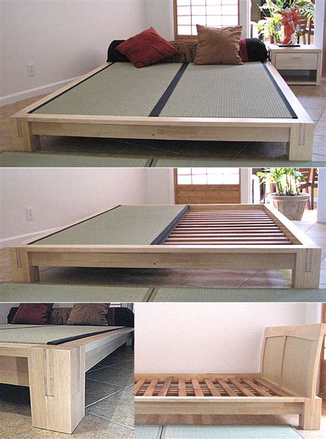 It's made from steel and features an understated silhouette with straight legs. Platform Beds - Low Platform Beds, Japanese Solid Wood Bed ...