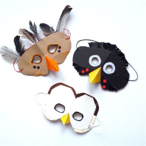 Vogelhochzeit Kindermasken Tiermasken Basteln Vogelkostüm