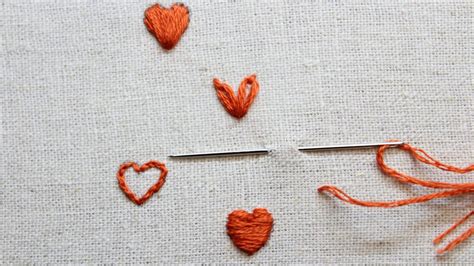 How To Embroider Hearts 5 Different Ways Crewel Ghoul