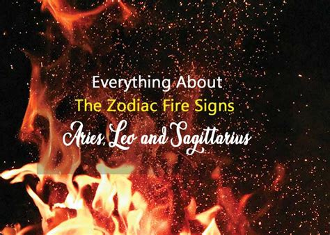 When both these powerful signs come together, a perfect recipe of love and bonding starts to develop. Everything About The Zodiac Fire Signs (Aries, Leo ...