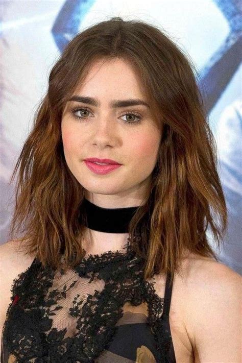 Lily Collins Bob Hairstyles Celebrity Bobs Bob Hairstyles Short Hair Styles For Round