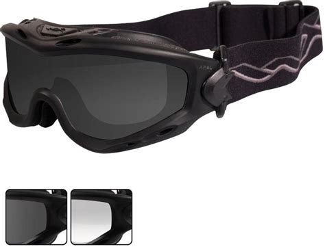 safety glasses sports and outdoors wiley x spear tactical goggles smoke grey and clear lens