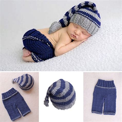 New 1pc Newborn Baby Girls Boys Soft Crochet Knit Costume Photo
