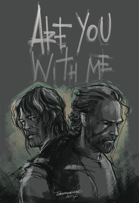 Poster Daryl Dixon And Rick Grimes Walking Dead Fan Art Walking Dead