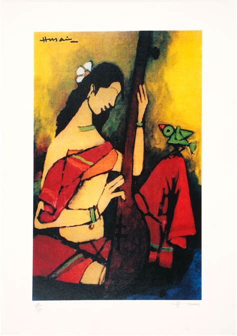 M F Husain Untitled Limited Editions Serigraphs By M F Husain