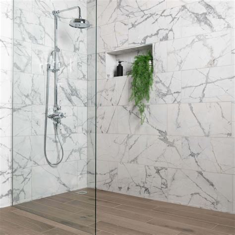 Olympia White Marble Effect Polished Tiles Walls And Floors