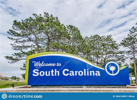 South Carolina Welcome Sign Stock Photo Image Of White Daylight