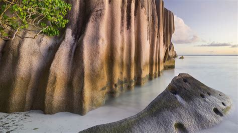 Granite Rocks In Anse Source Dargent La Digue Island Seychelles