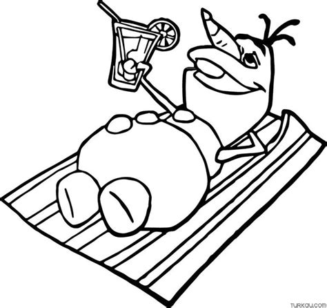 Olaf Beach Coloring Pages Turkau