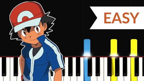 Pokemon Xyz Theme Song Easy Piano Tutorial Youtube