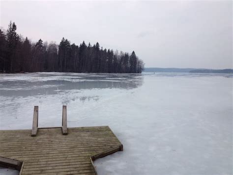 Frozen Lake In Finland