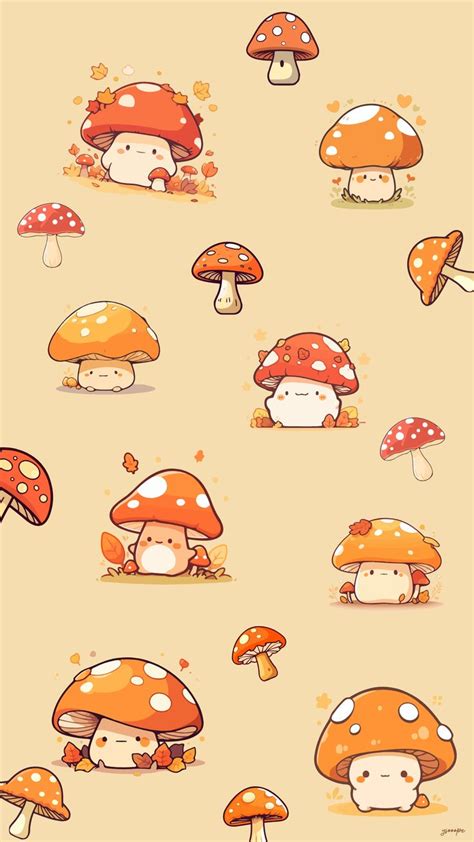 Cute Mushrooms Wallpaper Mushroom Wallpaper Iphone Wallpaper Fall