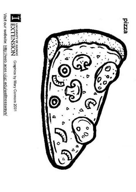 Kleurplaat pizza Afb 5884.