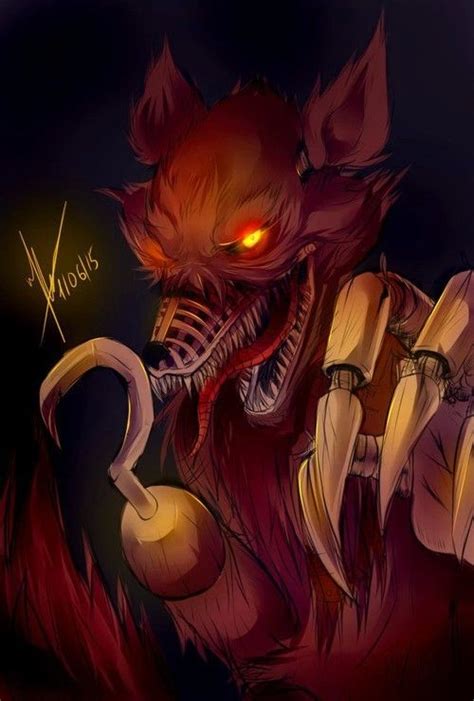 The New And Creepy Nightmare Foxy Is Very Epic Fnaf Drawings