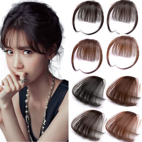 99 ($14.99/count) 5% coupon applied at checkout. 3g Thin Neat Air Bangs Human Hair Extension Clip In Fringe ...