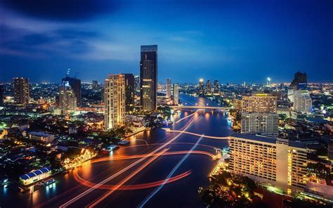 Hình nền thành phố Bangkok Thái Lan về đêm Top Những Hình Ảnh Đẹp