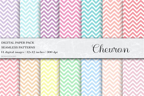 Pastel Chevron Seamless Patterns Graphic By Bonadesigns · Creative Fabrica