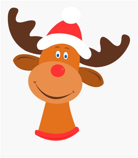 Cartoon Face Rudolph The Red Nosed Reindeer Free Transparent Clipart