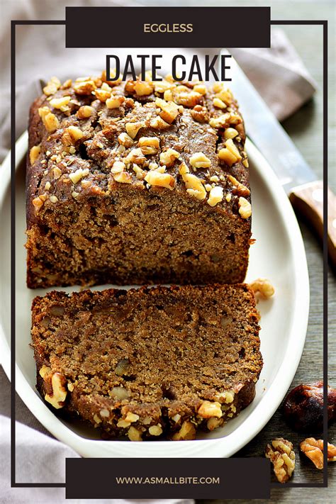Fruit cakes are my favorite type of cakes that i like to savor. Date Cake Recipe | Eggless Dates Walnut Cake | Recipe ...