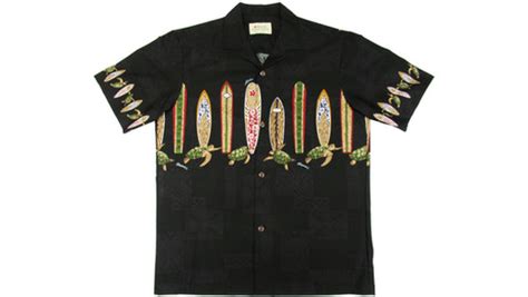Cotton Black Surf Aloha Shirt Ch Go Rhc