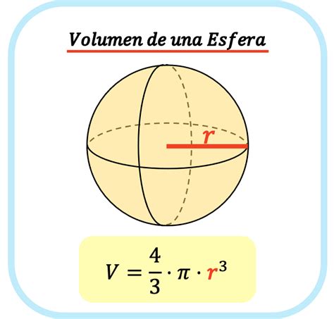 Volumen de una esfera fórmula ejemplo y calculadora