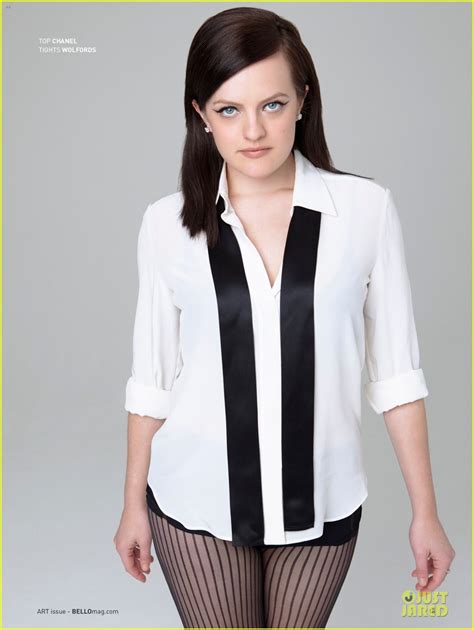 Mad Mens Elisabeth Moss Shows Off Black Bra In Sexy Top In Bello