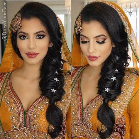 Wedding Day Hair For The Dupatta Wearing Bride Indian Bridal Hairstyles Indian Bride