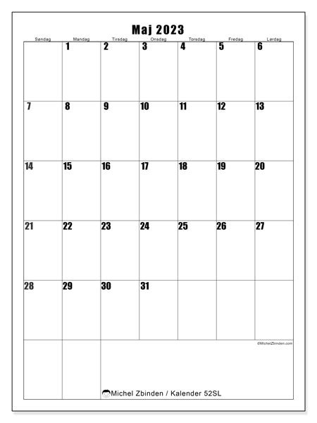 Kalender Maj 2023 Til Print “503sl” Michel Zbinden Da