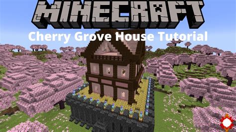 Minecraft How To Build A Cherry Grove House Tutorial Youtube