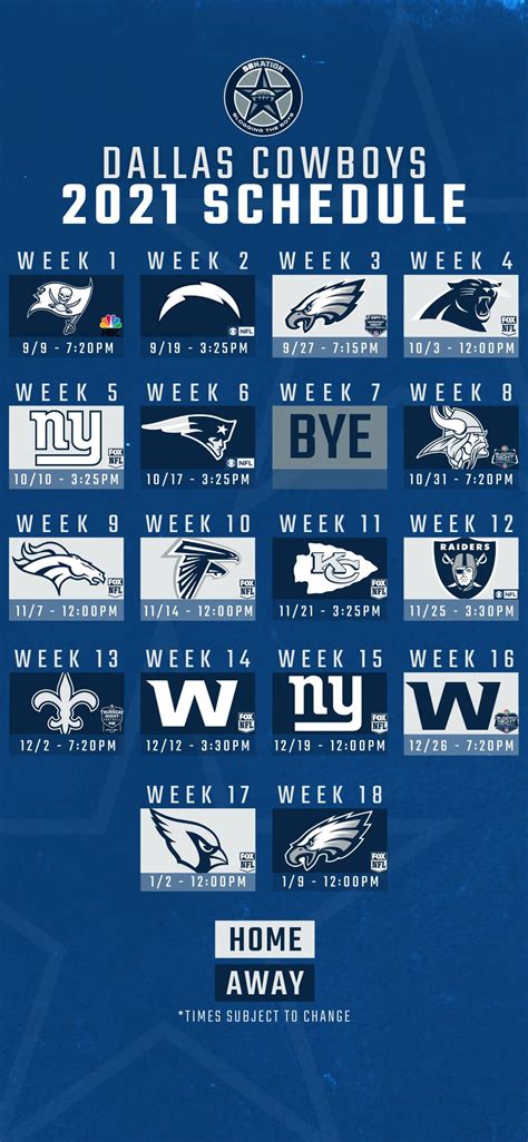 Get Your 2021 Dallas Cowboys Schedule Wallpaper Including Player